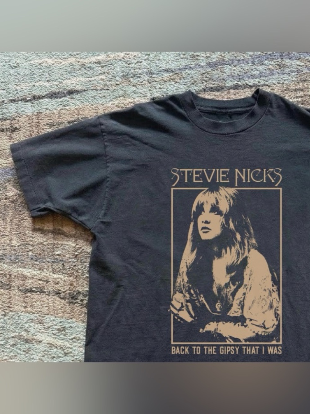 Stevie Nicks Black Graphic T-Shirt - Picture 3 of 6